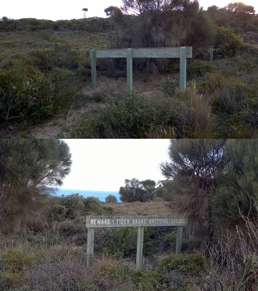 Walked up on the BACK of this sign while hiking in Australia… – rpics 5776 November 29, 2014