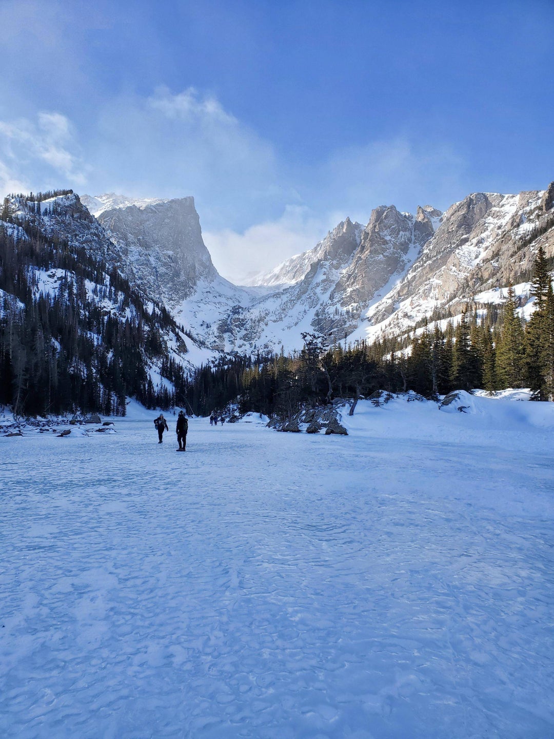 Not quite Fort Collins, but hiked out into RMNP today, got this shot on a frozen lake. Figured you all could appreciate it.