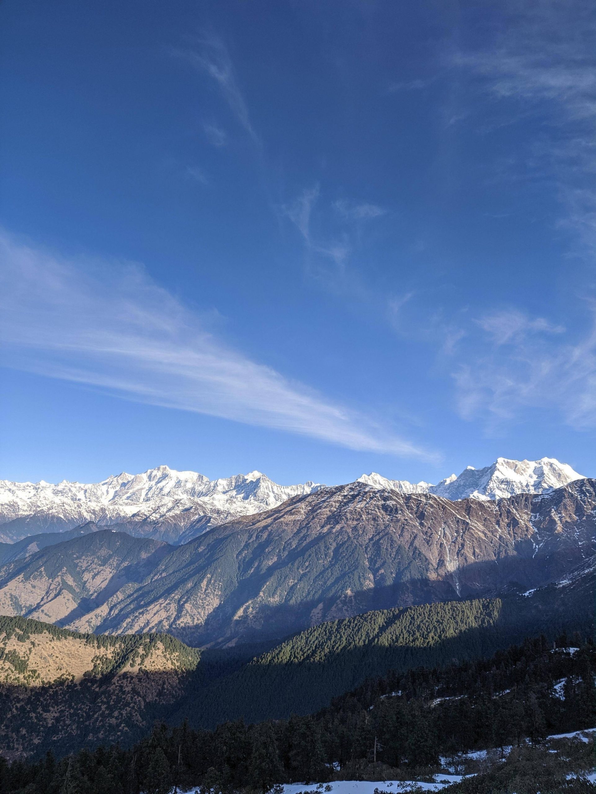 First hike in the Himalayas India Uttrakand Chopra