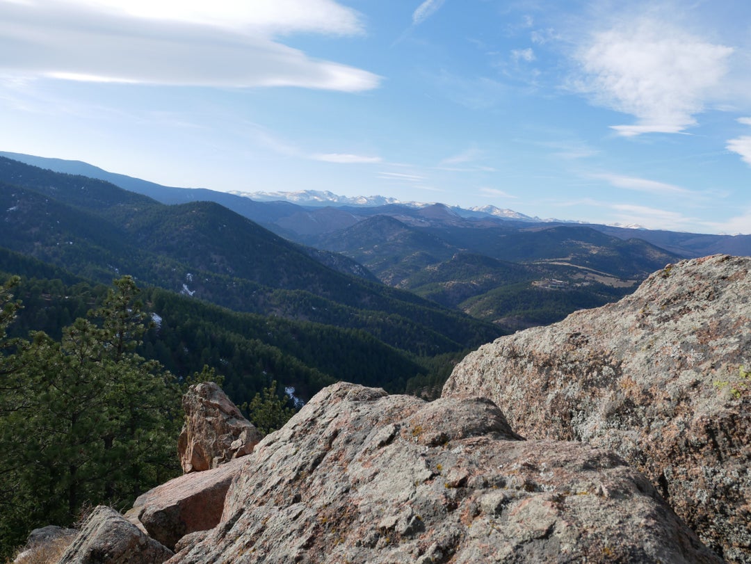 HIking in the mountains above Boulder, Colorado.