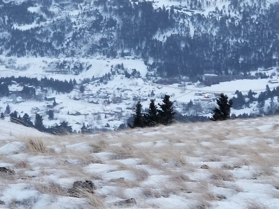 Hiked up Edward Mountain overlooking Marysville, MT, USA.