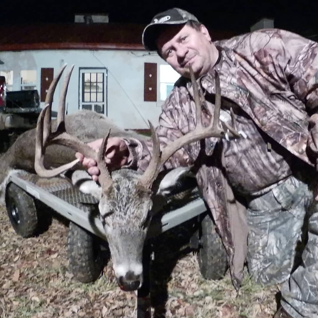 Joe and his 10 point the 2019 Hunt. He came down from Michigan to harvest this buck.aggiebuckshunt…