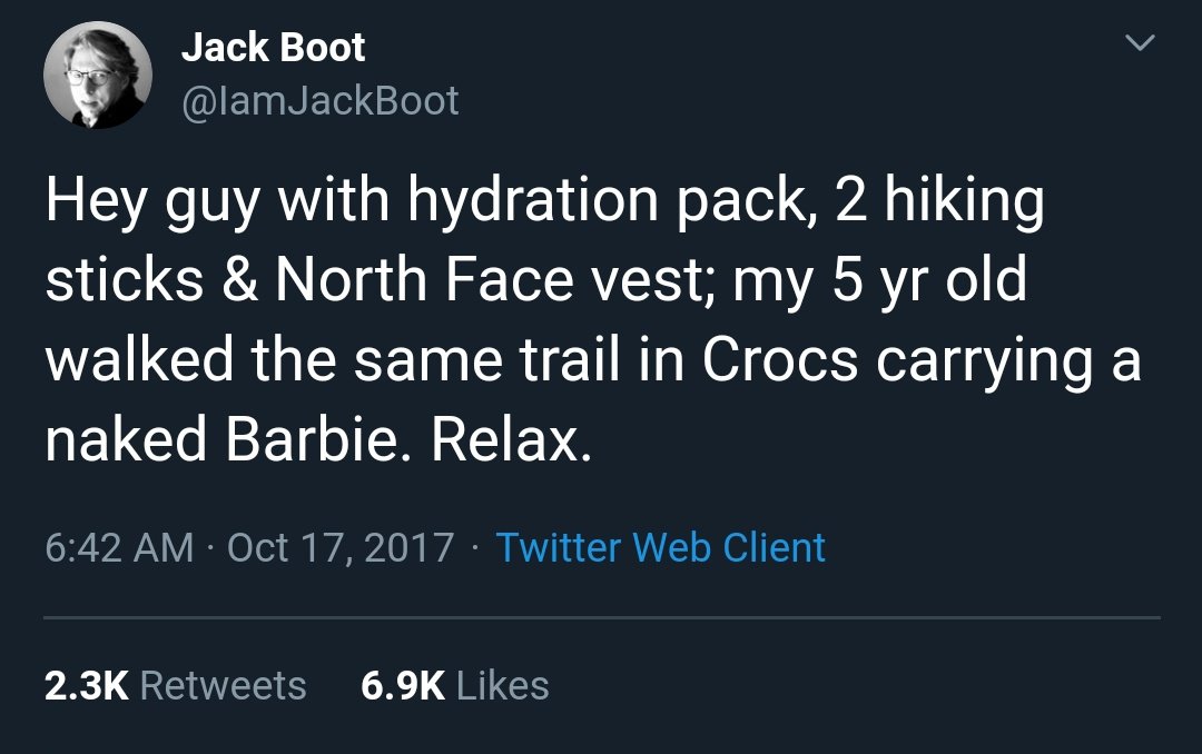 Imagine gatekeeping hiking