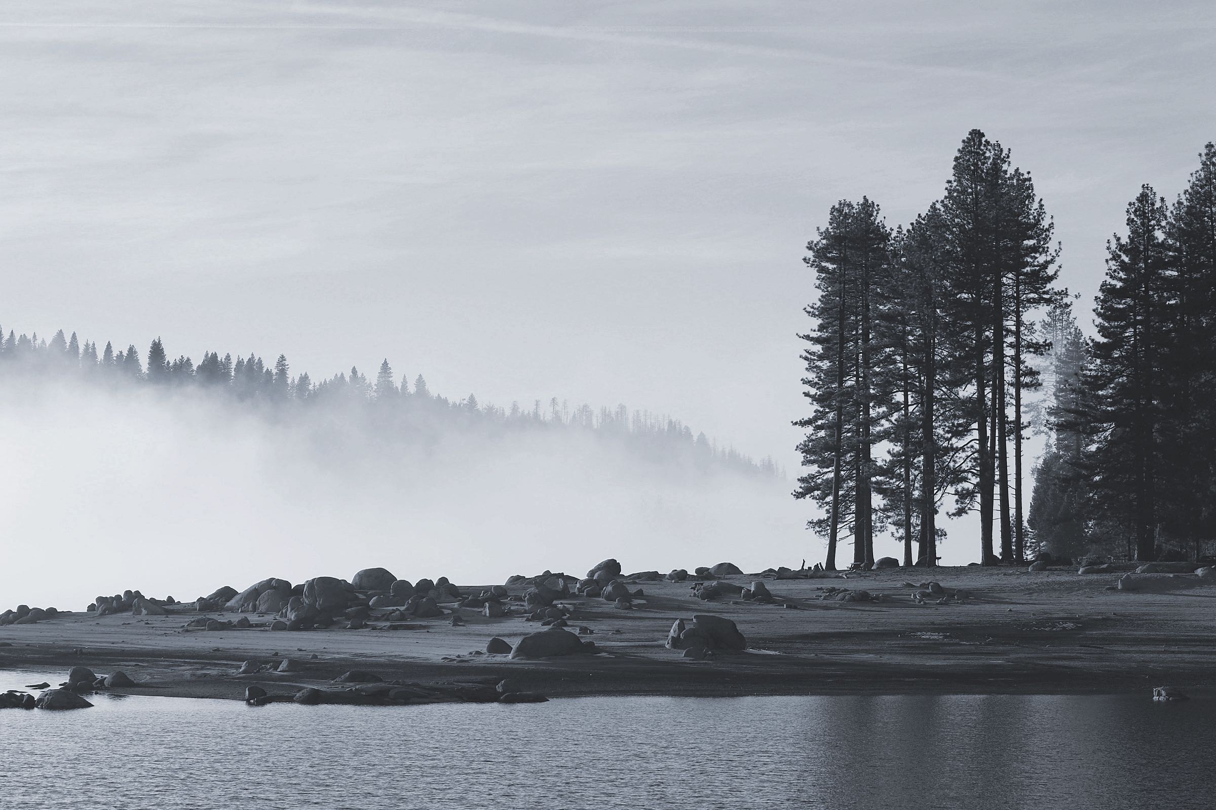 Clouds rolling in. Shaver Lake, CA, USA.