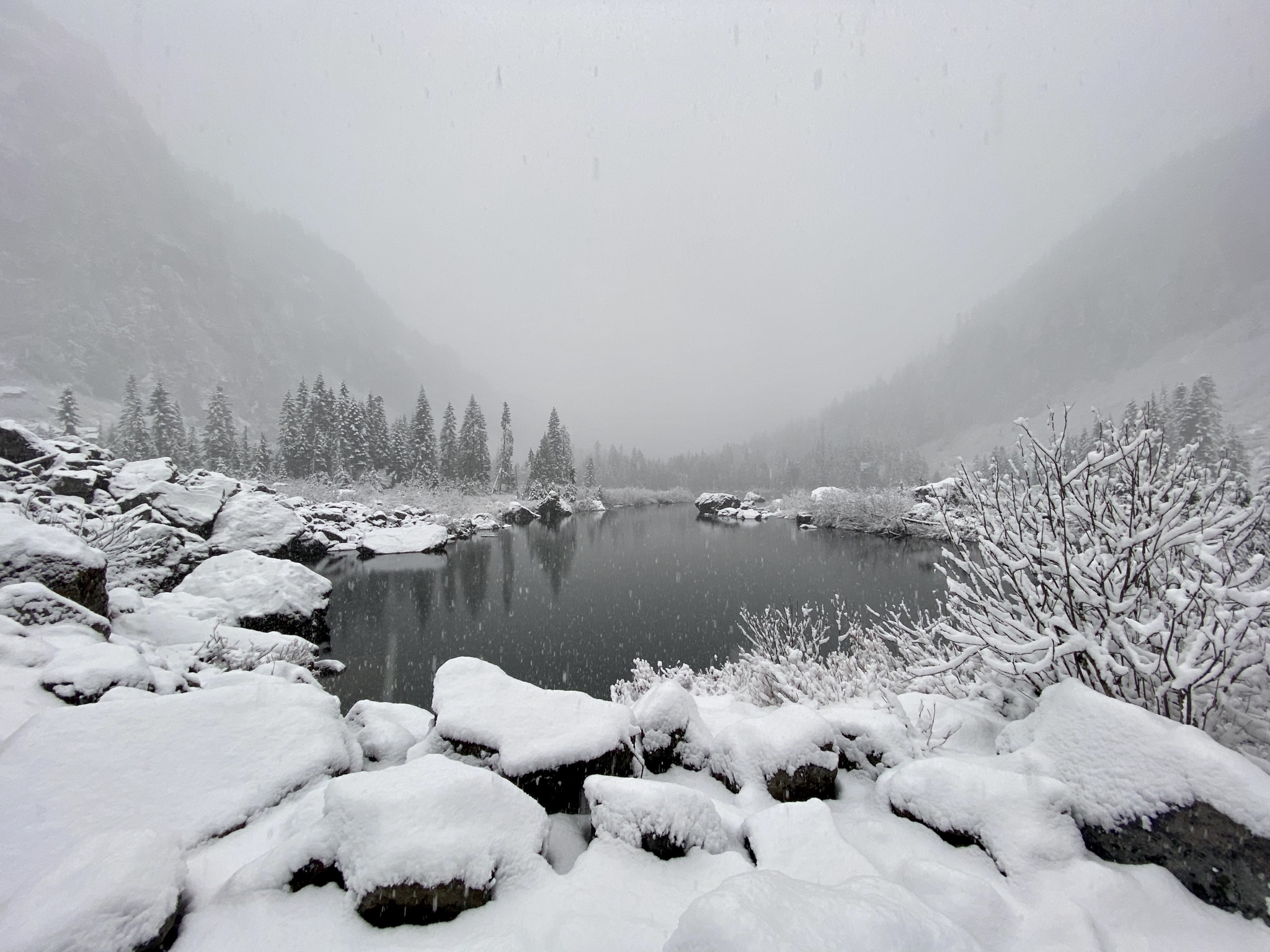 There is no such thing as bad weather, just the wrong gear. John Ruskin, 1883. Heather Lake, WA taken 122020 on our annual New Years Hike.