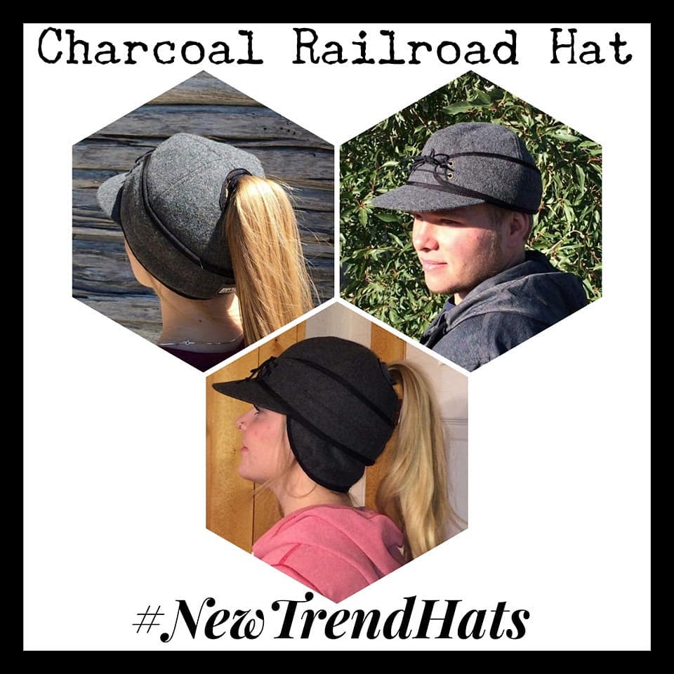 Hat Day WednesdayOur featured hat today is the Charcoal Railroad Hat. Such a classic color to add t…