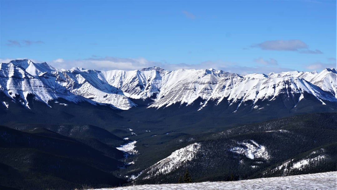 View at the top of Prairie Mountain, West of Bragg Creek, Alberta, Canada