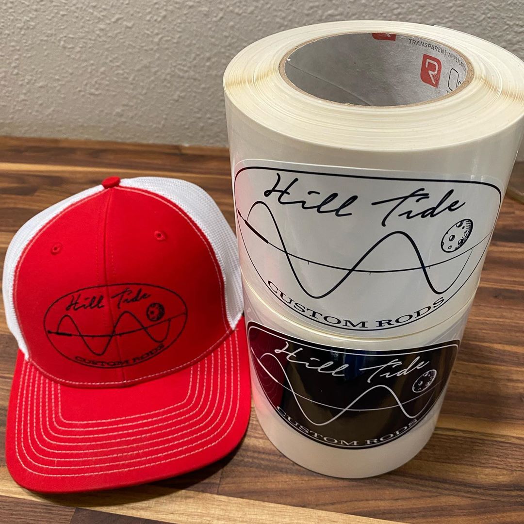 A little swag starting to show up in the shop More hats, shirts, and decals for coolers boats and …