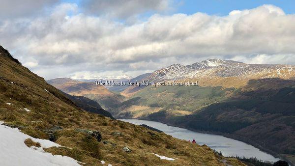 Ben Ledi, Scotland. Midway through my hike to the top.