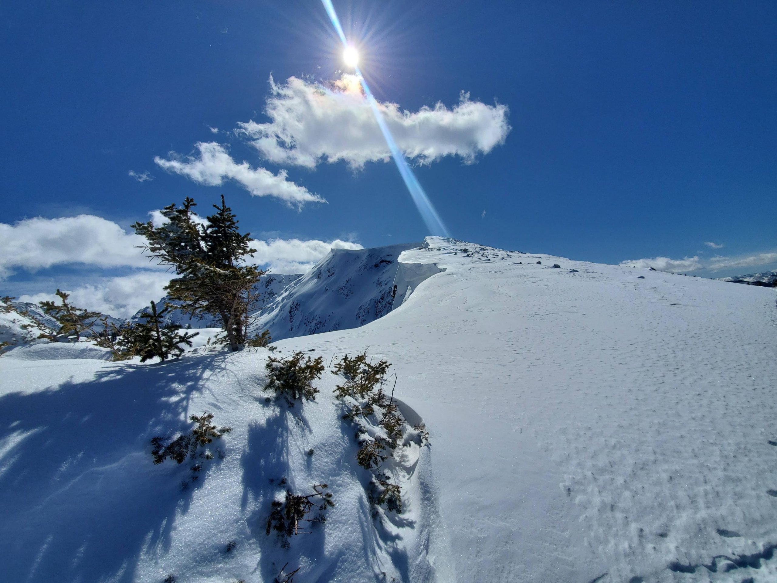 New York Mountain near Eagle Colorado. Snowshoeing