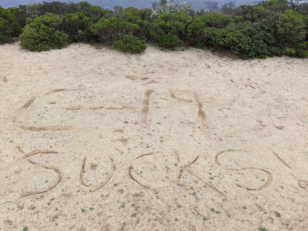 Heartfelt message found at the summit of a hiking trail.