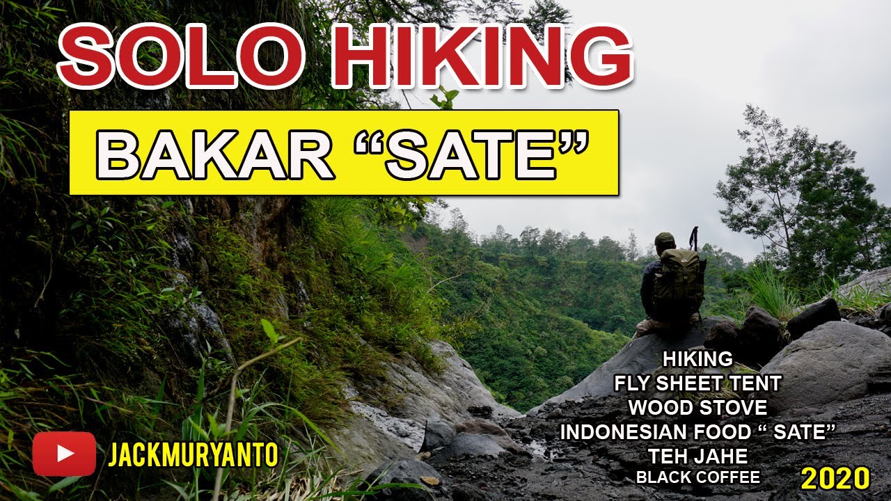 Solo Hiking Bushcraft Indonesia, Cooking Indonesian Food quotSATEquot