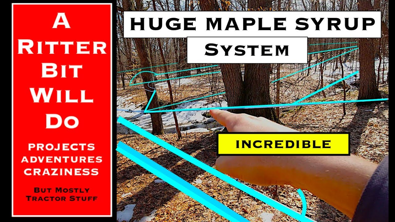 HUGE MAPLE SYRUP COLLECTION SYSTEM hiking in Minnesota