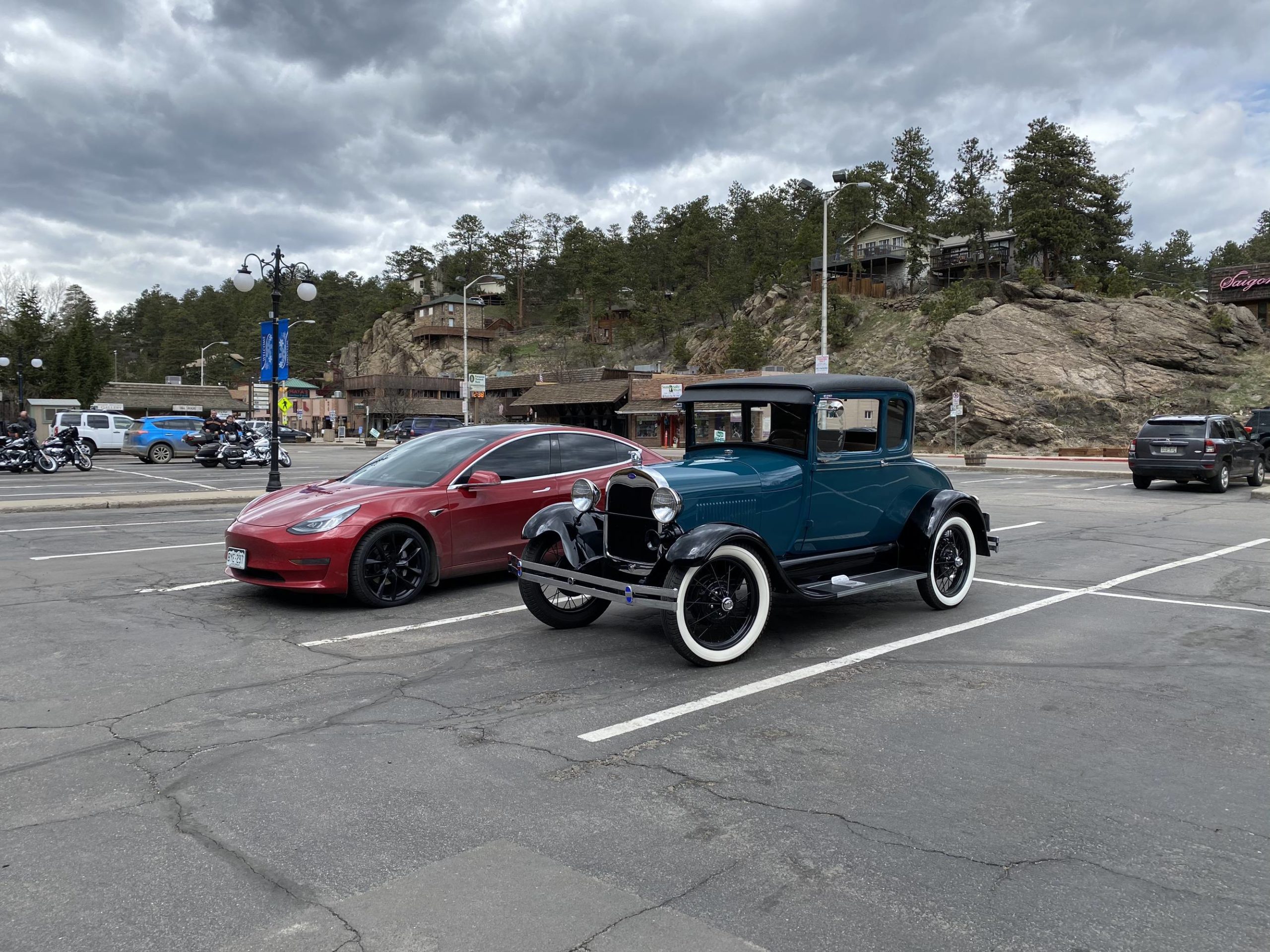 After a hike in the mountains, found this old ford and had to pull over for the photo op