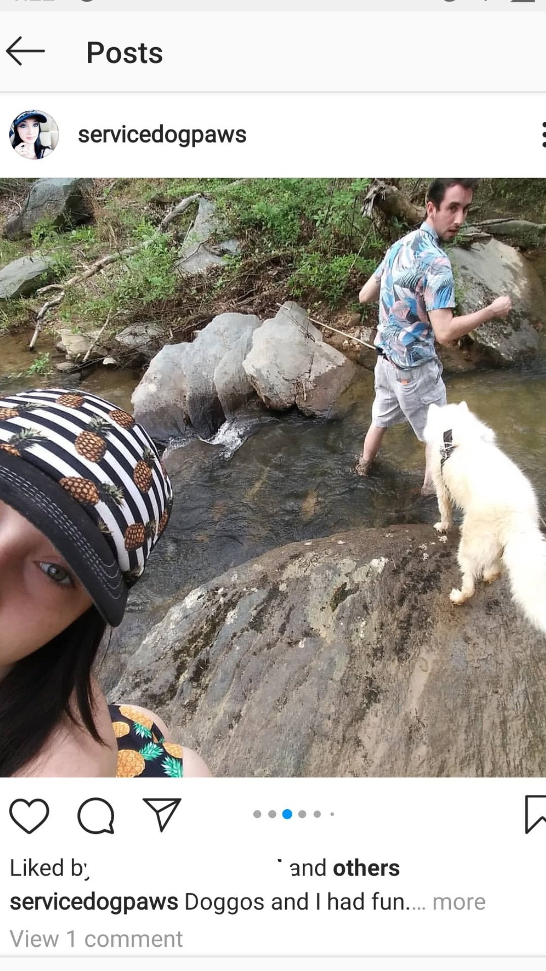 Dom claims POTS so severe she cant function or work, and could faint at any moment, hit her head and die. But she can hike into rivers and balance on slippery rocks, taking multiple photos of her own ass.