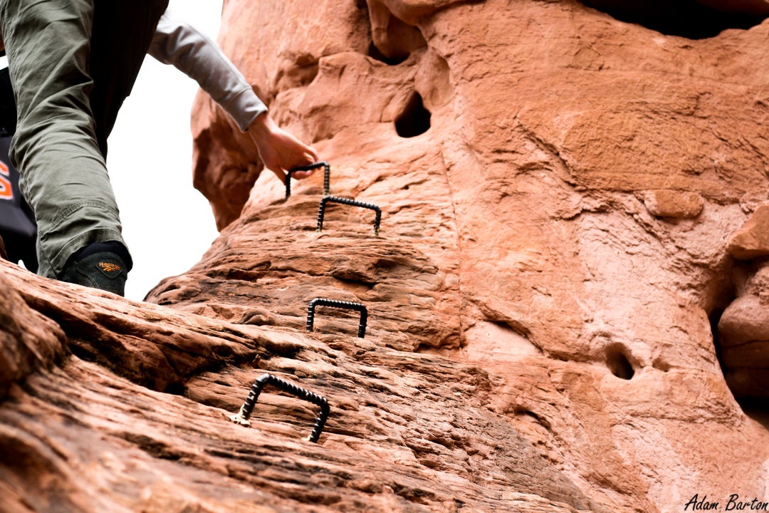 ITAP of hand-rungs on a hike