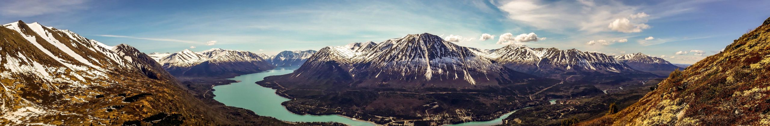 Kenai lake , Kenai River from Slaughter Ridge.