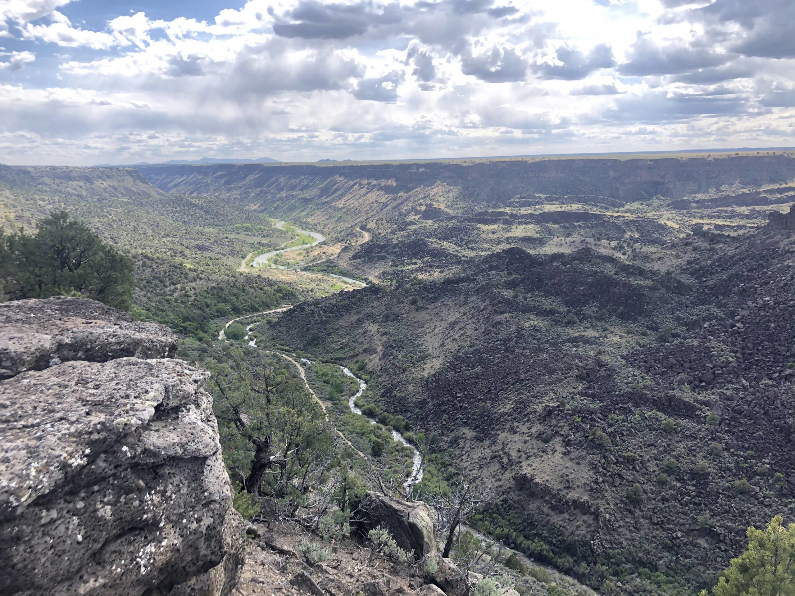 Rio Grande Gorge view during the Rift Valley Hike near Ranchos de Taos, New Mexico, USA