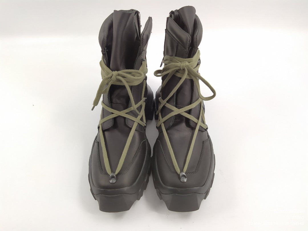 QC Rick Ownes ss18 Dirt Pentagram Hiking Boots blackblack.