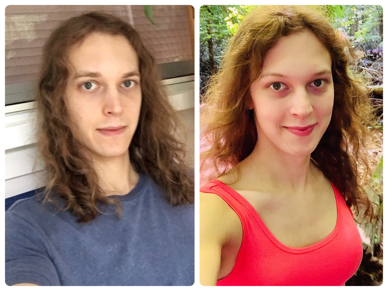 Went hiking this morning, feeling pretty good about how I look lately 11 months HRT