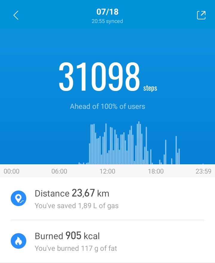 I did a 20k hike yesterday, turns out I was ahead of everyone