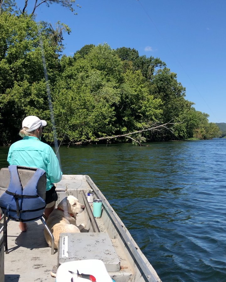 Moms and I getting on some Trout on the White River family blessed…troutfis…