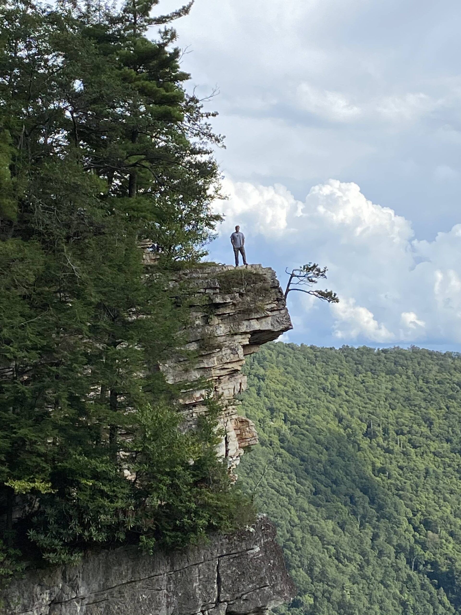 Hiking is all about this community. One random person took this pic of mine atop Barneys Wall, VA.