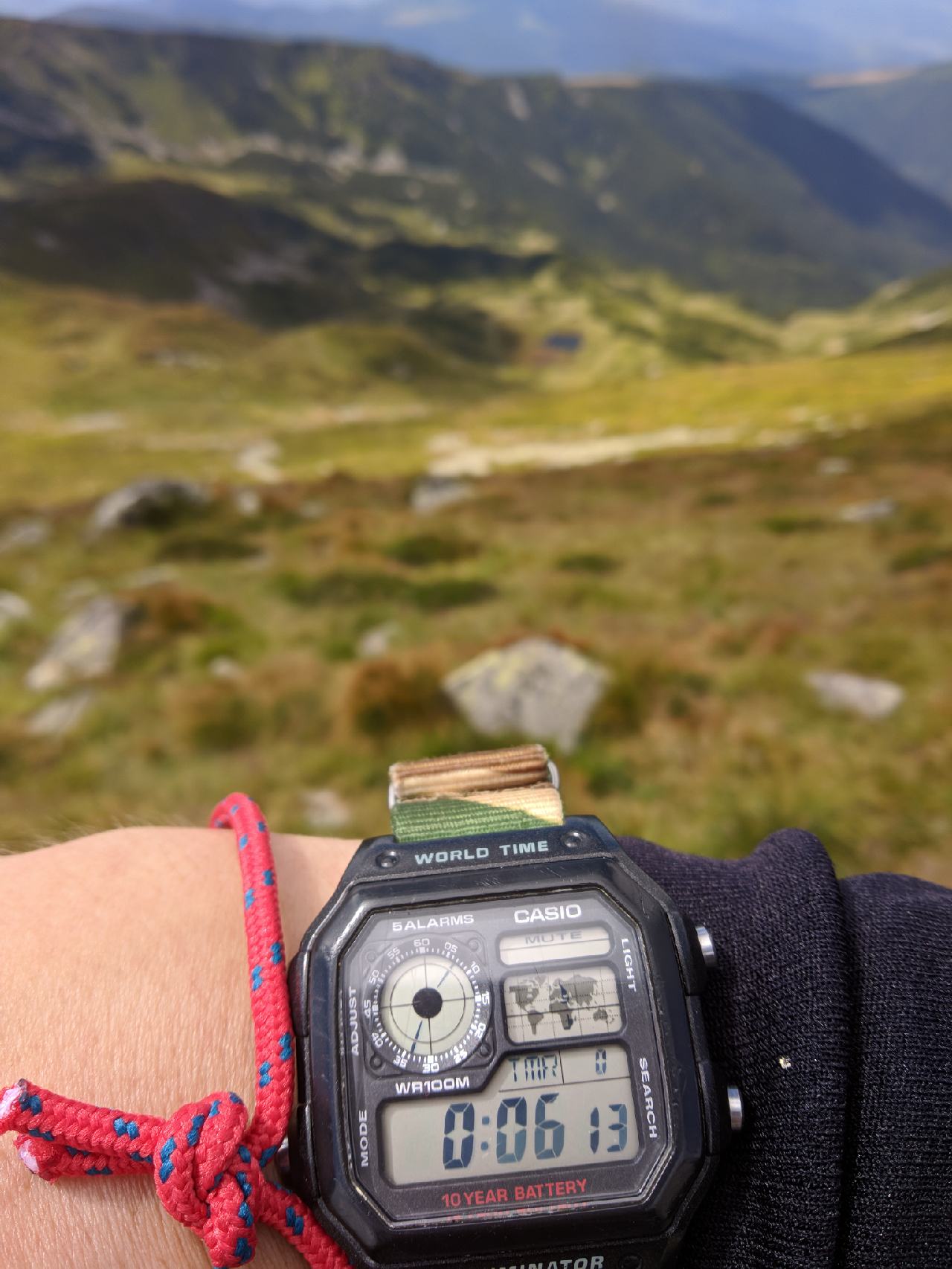 Casio AE1200 timing hiking intervals.