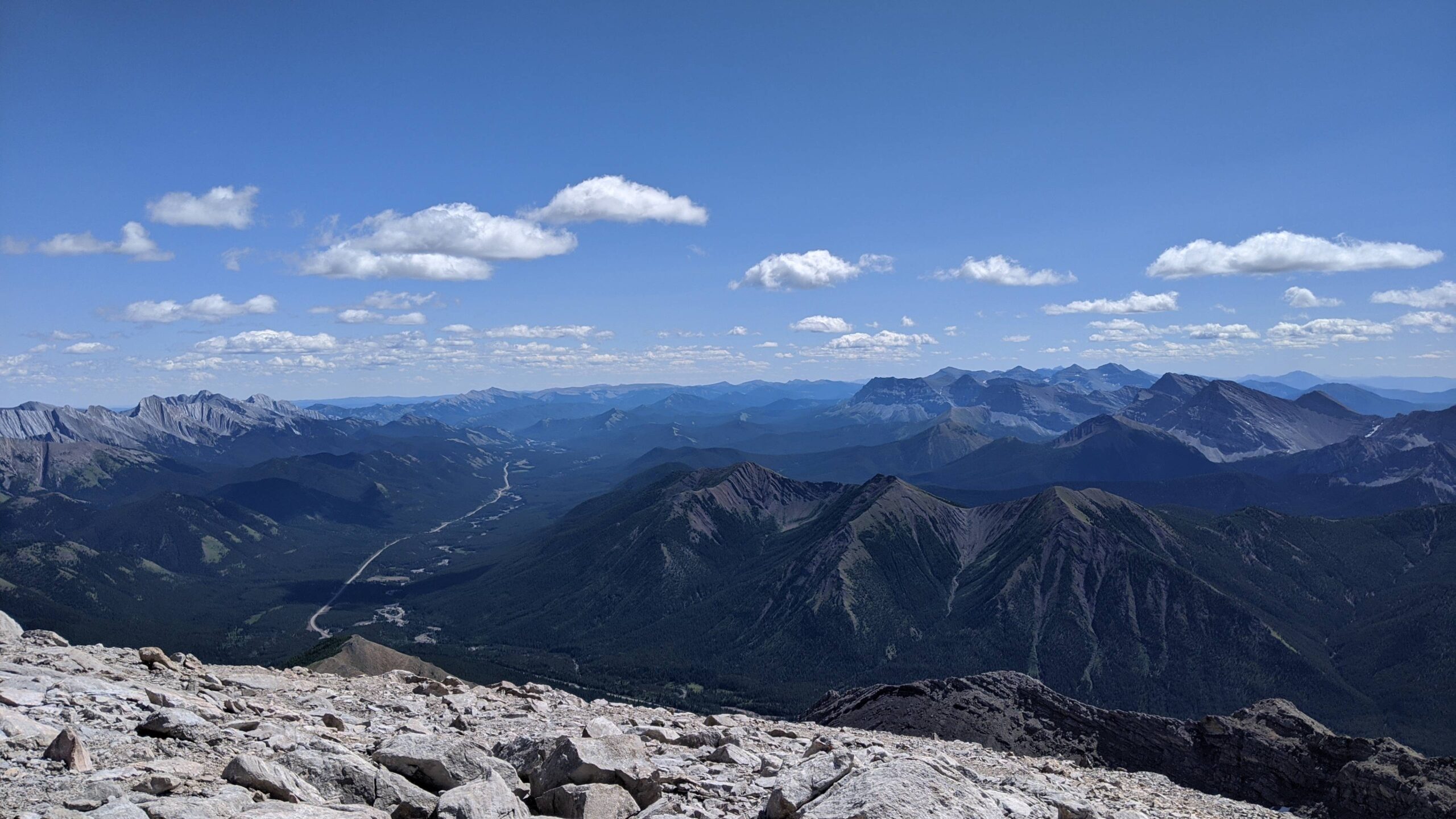 Picture at the summit yesterday of Mist Mountain – Alberta, Canada