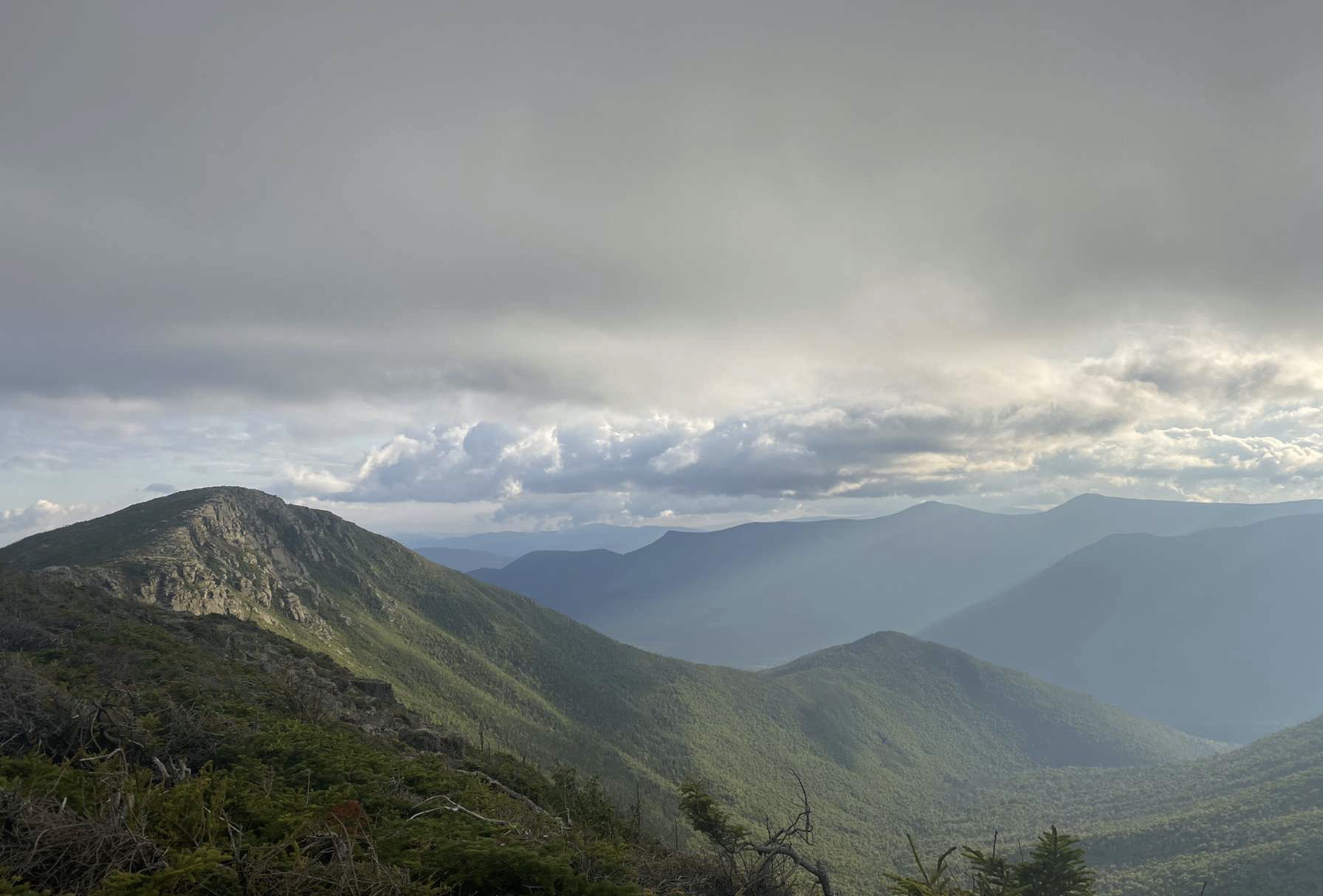 Bondcliff from Bond. Clouds broke during a storm and we were treated to this view White Mountain National Forest, NH