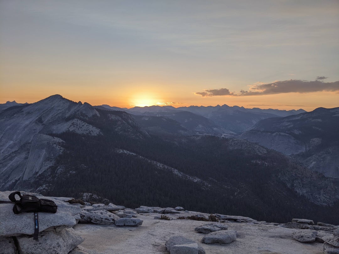 Sunrise from half dome, August 18. Started hiking at 0145, mostly to avoid the heat.